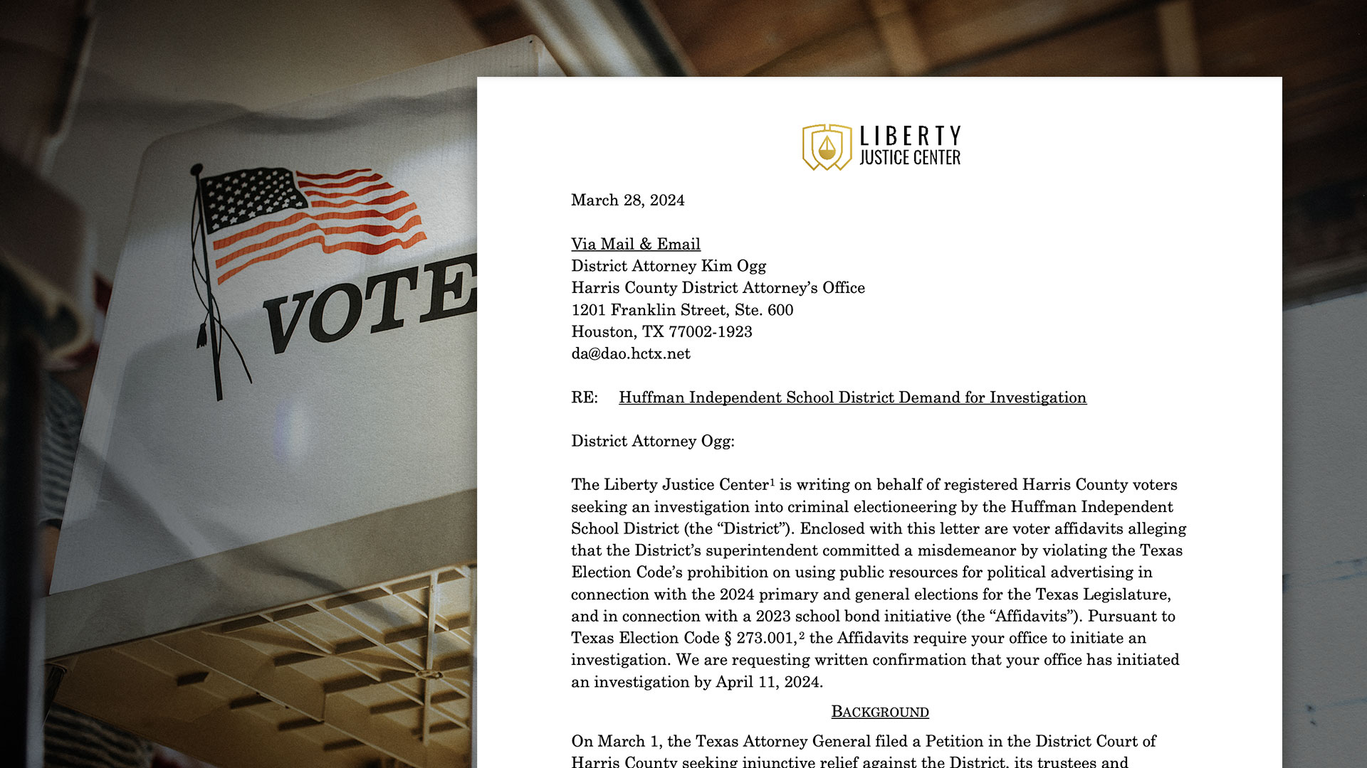 Another Texas School District Engages in Election Interference: Liberty ...